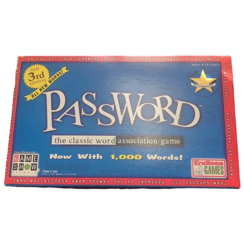 Password: The Classic Word Association Game 4th Edition by Endless Classics